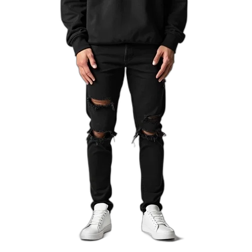 jacket, 3d render, monochrome, dark, man, standing, his, hands transparent PNG cut-out