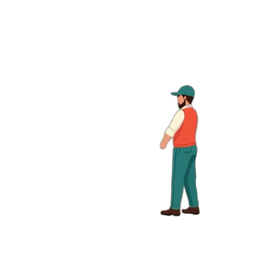 staff, hat, robot, jacket transparent PNG cut-out