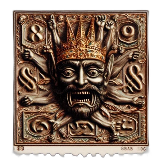 crown, face, jewelry, photorealistic, concept art, image, resembles, postage transparent PNG cut-out