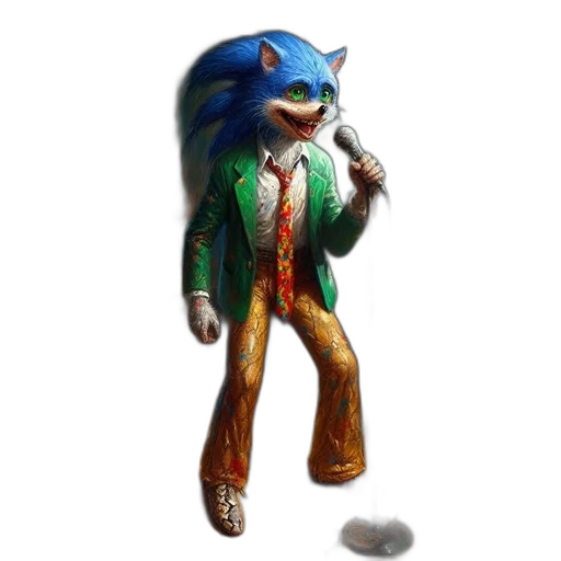 jacket, creature, animal, staff, concept art, 3d render, pixel art, fantasy art transparent PNG cut-out