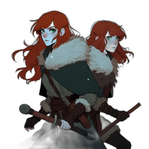 sword, weapon, staff, jacket, concept art, fantasy art, pixel art, comic book art transparent PNG cut-out