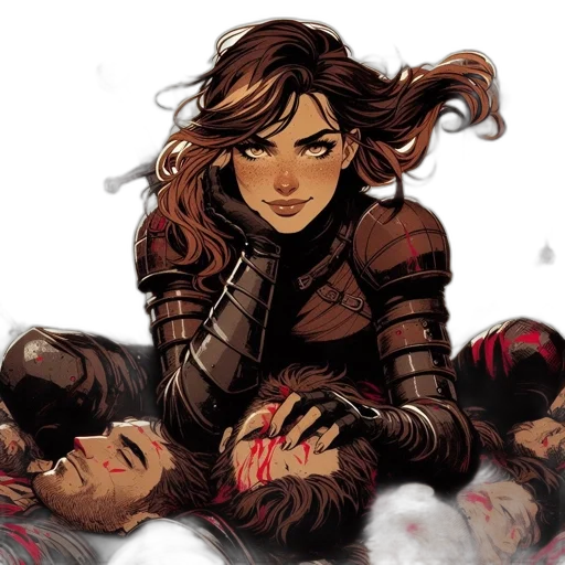 comic book art, concept art, fantasy art, pixel art, fire, red, intensive, portrait transparent PNG cut-out