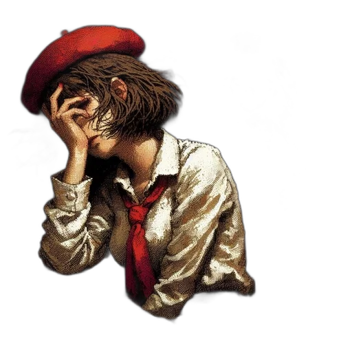 hat, jacket, face, mask, oil painting, photorealistic, watercolor, concept art transparent PNG cut-out