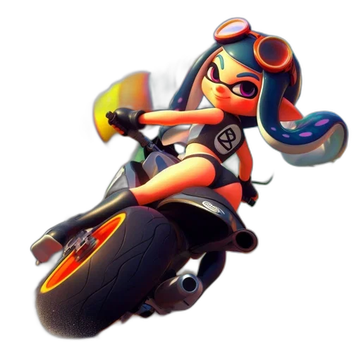 weapon, jacket, dress, concept art, 3d render, pixel art, photorealistic, splatoon transparent PNG cut-out