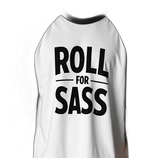 jacket, dress, baseball, tee, says, roll, sass, black transparent PNG cut-out