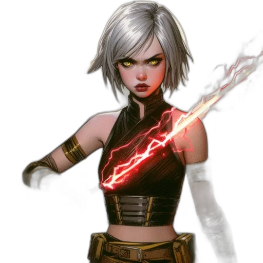 staff, concept art, fantasy art, comic book art, cyberpunk, fire, dark, red transparent PNG cut-out