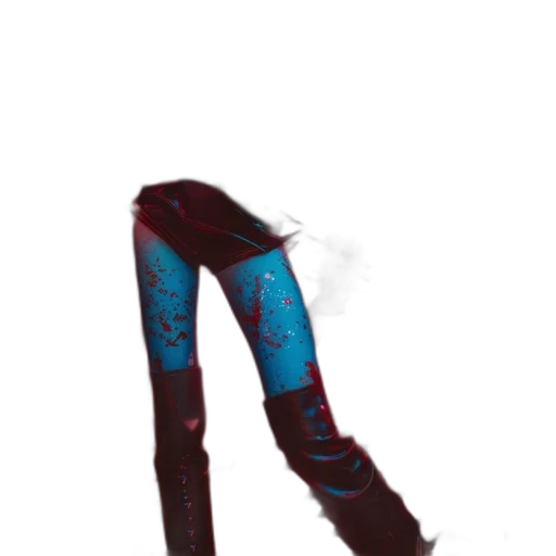 shoes, staff, jacket, concept art, watercolor, photorealistic, 3d render, blue transparent PNG cut-out