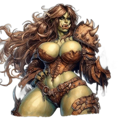 fantasy art, concept art, comic book art, photorealistic, green, earth tones, armored, creature transparent PNG cut-out