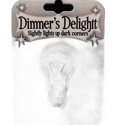 product, packaging, dimmer, delight, features, centralized, lightbulb, encased transparent PNG cut-out