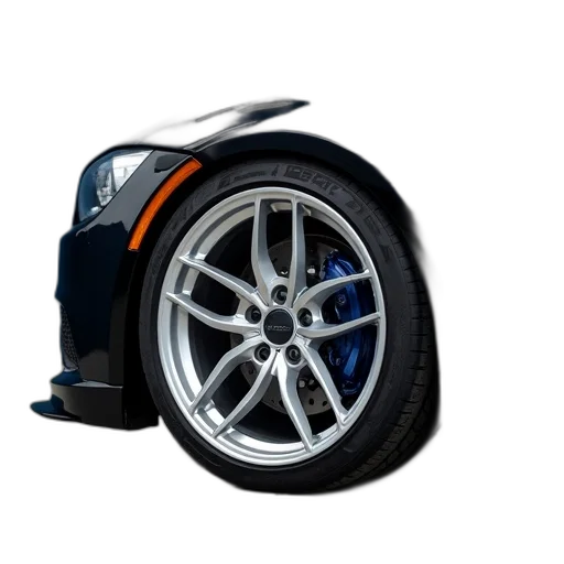car, shoes, 3d render, photorealistic, concept art, close-up, front, wheel transparent PNG cut-out