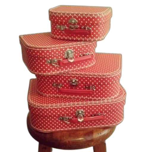 furniture, crown, hat, jewelry, 3d render, red, stack, polka transparent PNG cut-out