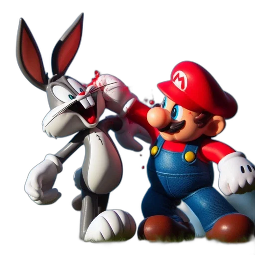 mask, animal, concept art, 3d render, pixel art, photorealistic, mario, bugs transparent PNG cut-out
