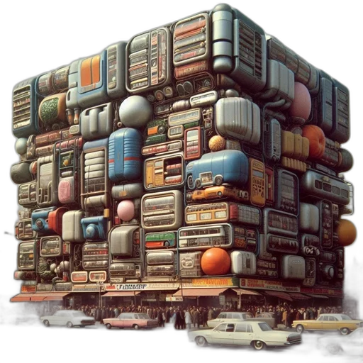 furniture, car, building, robot, concept art, 3d render, photorealistic, fantasy art transparent PNG cut-out