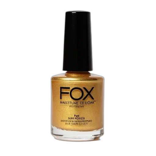 golden, close-up, image, bottle, nail, polish, black, cap transparent PNG cut-out