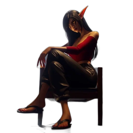 furniture, dress, staff, concept art, 3d render, photorealistic, fantasy art, dark transparent PNG cut-out