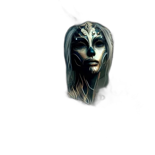 mask, jewelry, face, staff, concept art, fantasy art, comic book art, pixel art transparent PNG cut-out