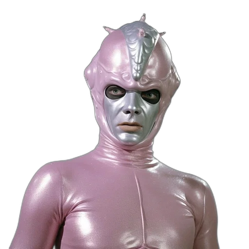 mask, creature, animal, robot, vaporwave, concept art, outer space, metallic transparent PNG cut-out
