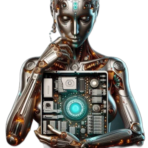 robot, cyberpunk, concept art, 3d render, detailed, intricately, designed, robotic transparent PNG cut-out