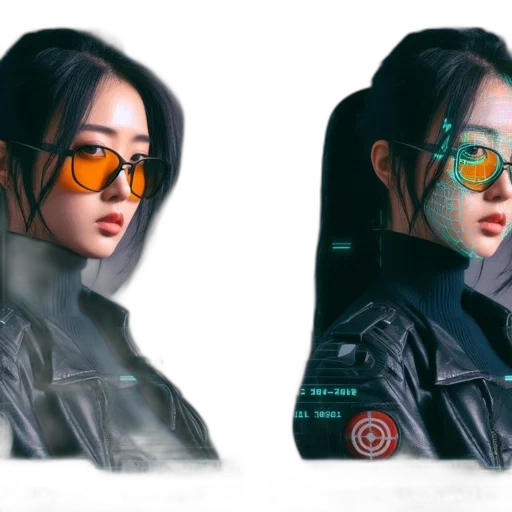 jacket, cyberpunk, concept art, 3d render, photorealistic, neon lights, neon, pastel transparent PNG cut-out