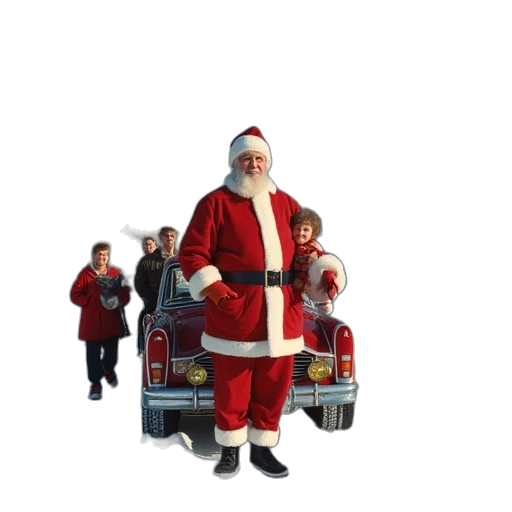 car, 3d render, concept art, christmas, vacation, movie, poster, style transparent PNG cut-out