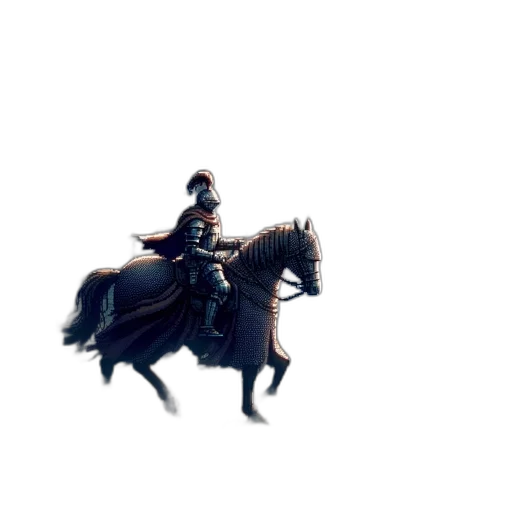 crown, sword, animal, staff, pixel art, concept art, fantasy art, 3d render transparent PNG cut-out