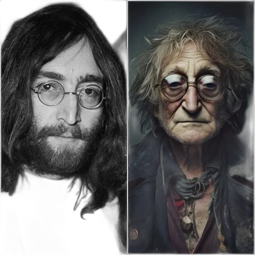 face, photorealistic, concept art, fantasy art, comic book art, side-by-side, comparison, two transparent PNG cut-out