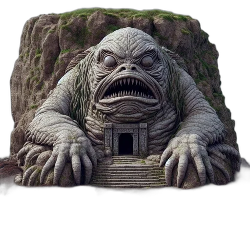 creature, face, animal, building, concept art, 3d render, photorealistic, fantasy art transparent PNG cut-out