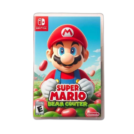 weapon, 3d render, concept art, mario, stands, amidst, sea, green transparent PNG cut-out