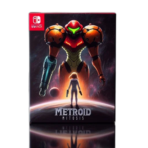 robot, concept art, 3d render, box, art, metroid, mitosis, nintendo transparent PNG cut-out