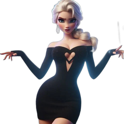 dress, staff, concept art, 3d render, fantasy art, cartoon, animated, woman transparent PNG cut-out