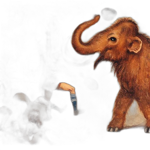 staff, animal, concept art, fire, ancient, scene, cavemen, wield transparent PNG cut-out