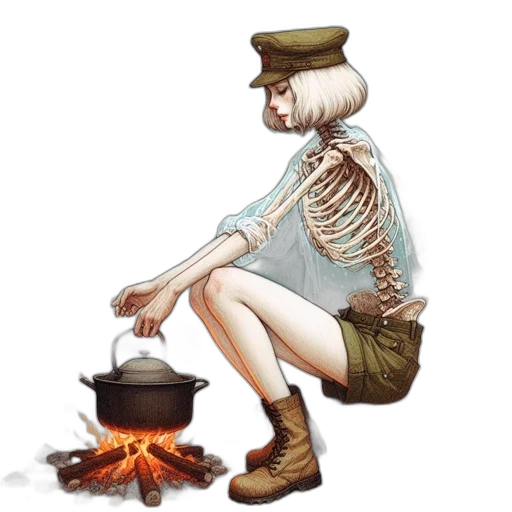 jacket, food, jewelry, staff, concept art, pixel art, fantasy art, watercolor transparent PNG cut-out