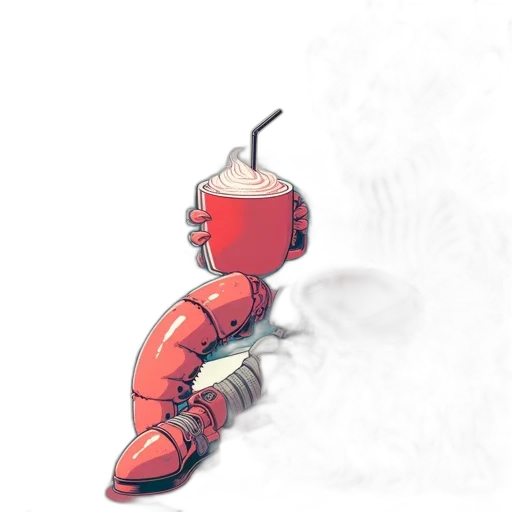robot, food, creature, weapon, concept art, pixel art, watercolor, vaporwave transparent PNG cut-out