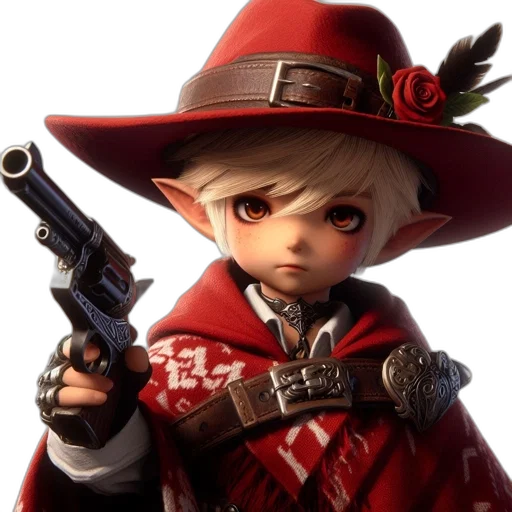 weapon, staff, hat, jacket, concept art, fantasy art, 3d render, photorealistic transparent PNG cut-out