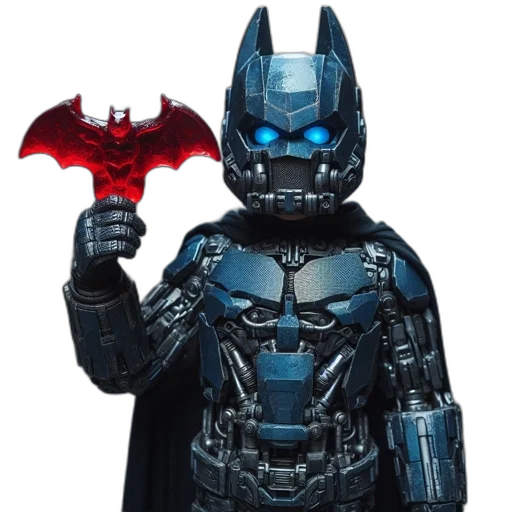 3d render, concept art, comic book art, figure, blue, mechanical, armor, suit transparent PNG cut-out