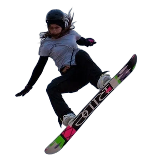 staff, photorealistic, 3d render, snowboarder transparent PNG cut-out