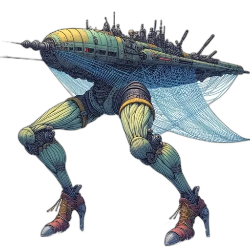 robot, creature, weapon, animal, concept art, cyberpunk, pixel art, fantasy art transparent PNG cut-out