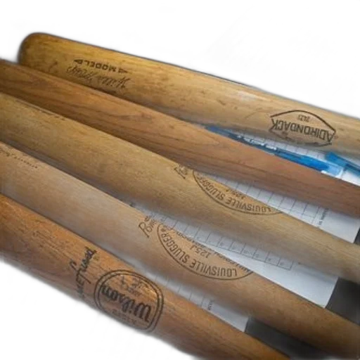 weapon, staff, sword, four, wooden, baseball, bats, various transparent PNG cut-out