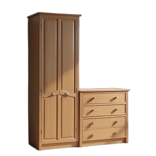 furniture, dress, 3d render, photorealistic, earth tones, two, compartment, locker transparent PNG cut-out