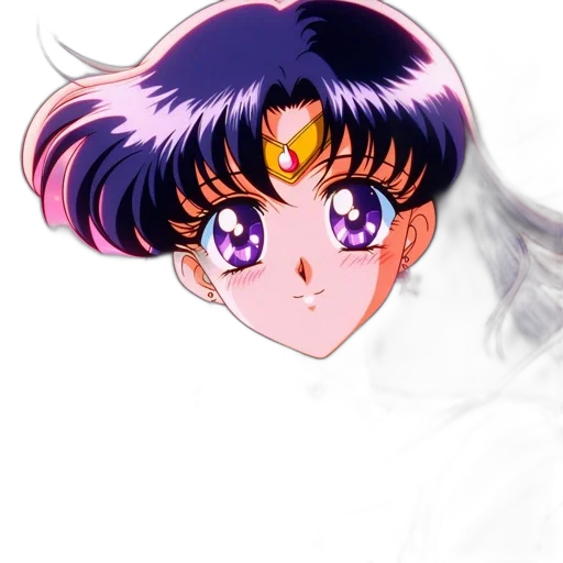 face, anime, vaporwave, concept art, photorealistic, outer space, pastel, neon transparent PNG cut-out