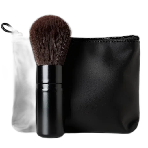 hair, monochrome, dark, black, makeup, brush, fluffy, brown transparent PNG cut-out