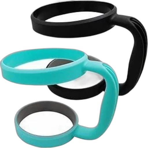 jewelry, 3d render, monochrome, two, black, turquoise, silicone, cup transparent PNG cut-out