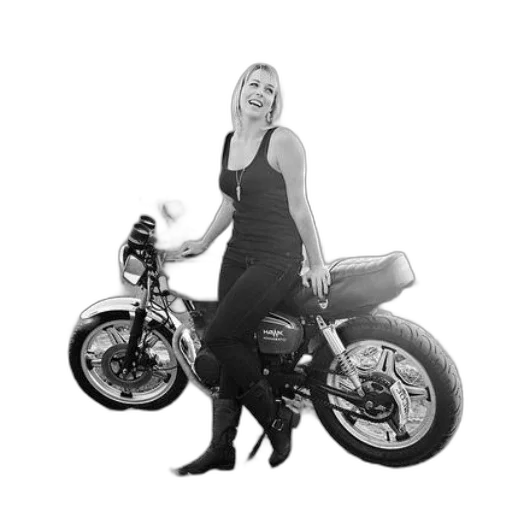 cartoon, photorealistic, woman, black transparent PNG cut-out