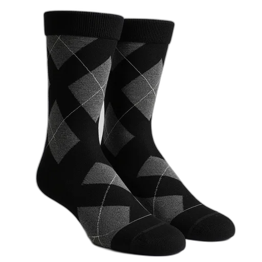 shoes, giro, men, diamond, pattern, wool, socks, black transparent PNG cut-out
