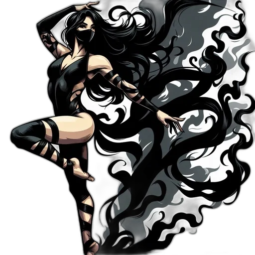 mask, comic book art, fantasy art, concept art, pixel art, fire, dark, monochrome transparent PNG cut-out