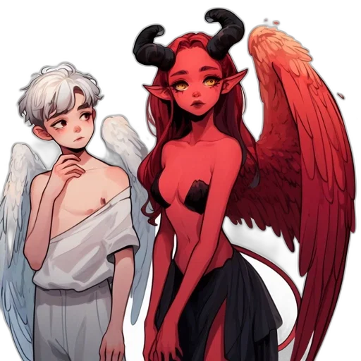 fantasy art, concept art, pixel art, anime, red, dark, colorful, monochrome transparent PNG cut-out