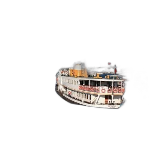 crown, hat, 3d render, photorealistic, pixel art, concept art, ferry, boat transparent PNG cut-out