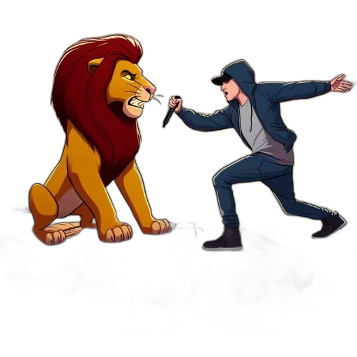 concept art, cartoon, pixel art, 3d render, man, defiantly, stands, before transparent PNG cut-out