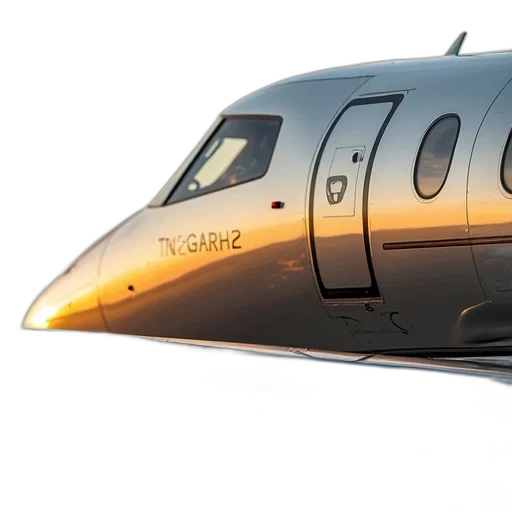 3d render, second, image, close-up, side, private, jet, showcasing transparent PNG cut-out
