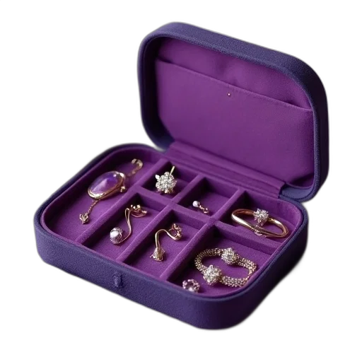 jewelry, crown, purple, organizer, case transparent PNG cut-out